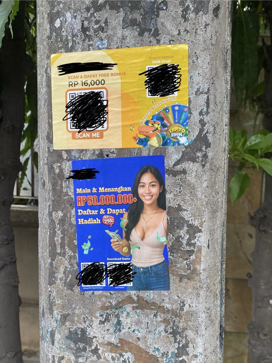 iklan jud0I sekarang udah di tiang2 listrik anjir…. what kind of country is this man