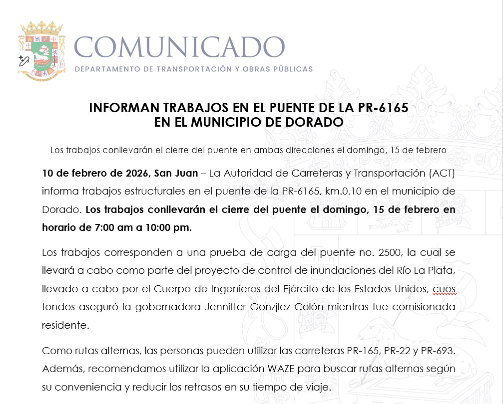 Autoridad de Carreteras y Transportación (ACT) tweet media
