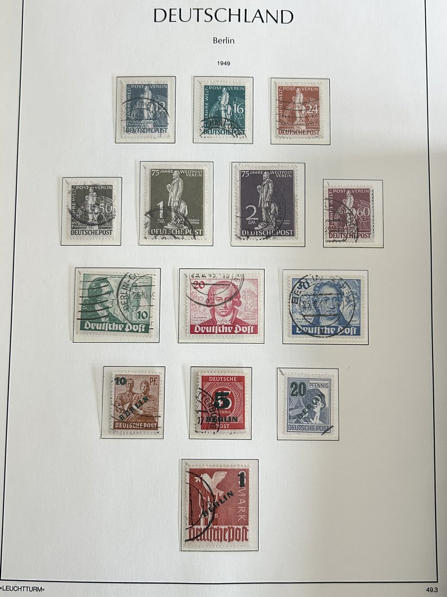 1949 Berlin, Goethe Set, MiNr 61/63, Scott 9N61/9N63 #philately #stamps #stampcollecting #briefmarken #timbre #sellos #francobolli #postzegels #classicstamps
