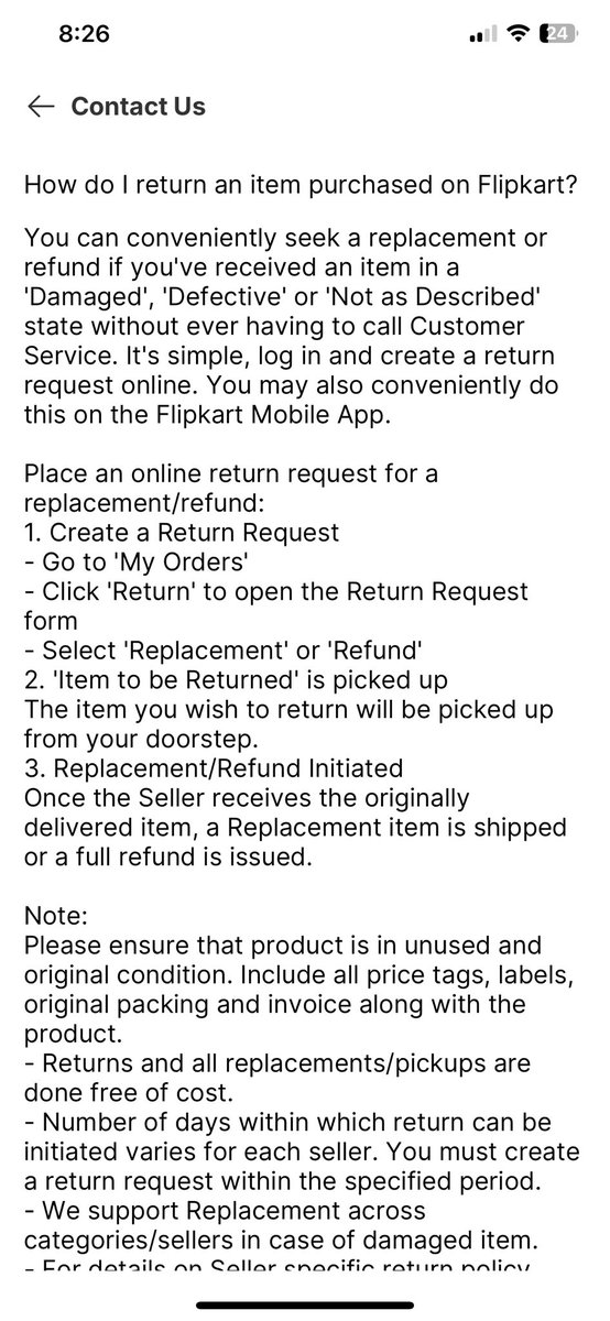 decodecrime's tweet photo. @Flipkart @flipkartsupport
Your policy allows replacement for damaged products, yet my damaged phone replacement is denied only due to Open Box OTP.
Inspection failure cannot shift liability to customer
Order ID: OD436742333146562100
Escalating to Consumer Helpline if unresolved. https://t.co/r9xXSTgfmn