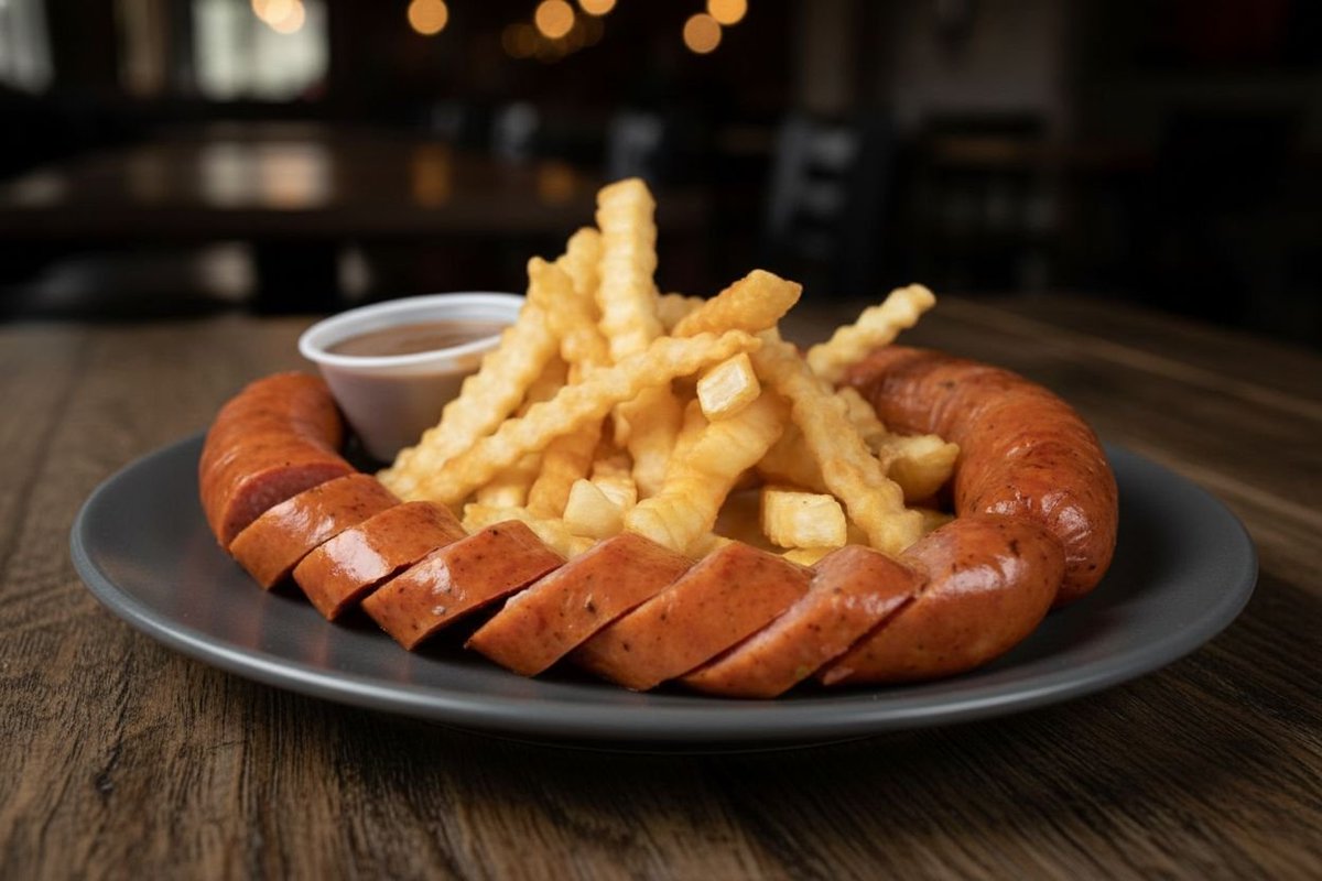 On this #TastyTuesday, we're highlighting Woody's answer to your traditional "hot dog and french fries" - our superbly seasoned and smoked sausage with our fan-favorite crinkle cut fries. Instead of ketchup, try dipping both in one of our signature BBQ sauces!