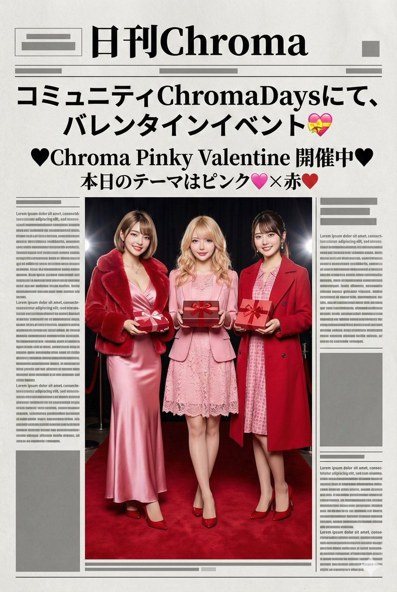 ChromaPinkyValentine シャキーン✨️みたいなポーズ😺