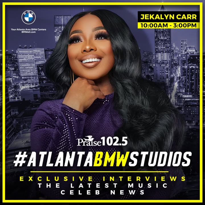 praise1025's tweet image. 🎶 Spend your day with Jekalyn Carr! Tune in every weekday from 10am-3pm for exclusive interviews, the latest music, and celeb news! 📻✨
#AtlantaBMWStudios #JekalynCarr 
@BMWUSA