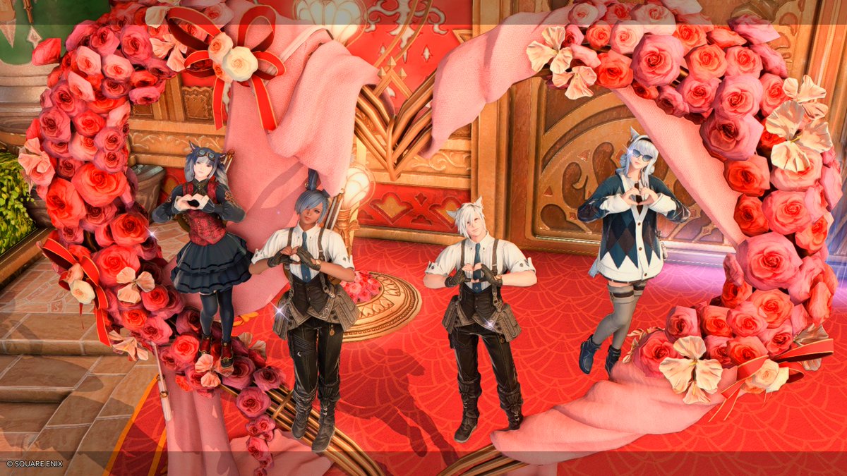 消化後、固定でTH&amp;DPSで分かれてヴァレンティオンやってきました～。わちゃわちゃ！