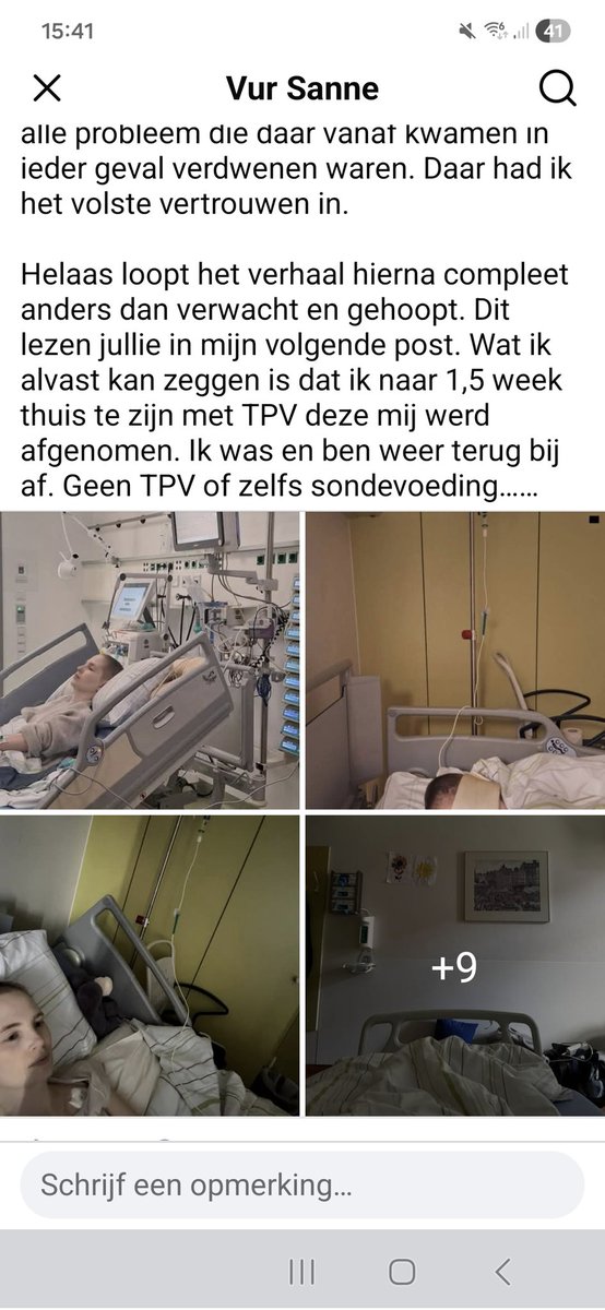 Update on Sanne.

She eventually went to Germany and was directly admitted to ICU for TPN.

In the 1st week she got 5 times the calories she'd been able to receive via feeding tubes IN A YEAR.

After a week, and the inevitable crash, they had to lessen the amount. 
1-3