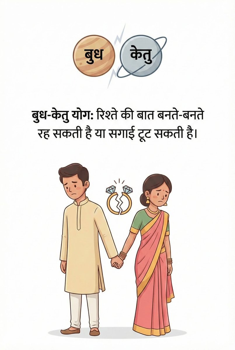 Astrologer98356's tweet photo. बुध और केतु का योग बनेगा तो जातक के रिश्ते की बात बनते बनते रह सकती है या सगाई होकर टूट सकता है #postchallenge #astrology #rista #sagai https://t.co/ausnjxQMhb