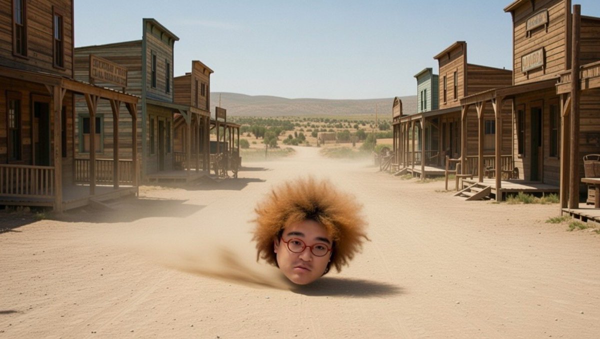 西部劇の荒野で風に吹かれて転がる丸い枯れ草は「タンブルウィード