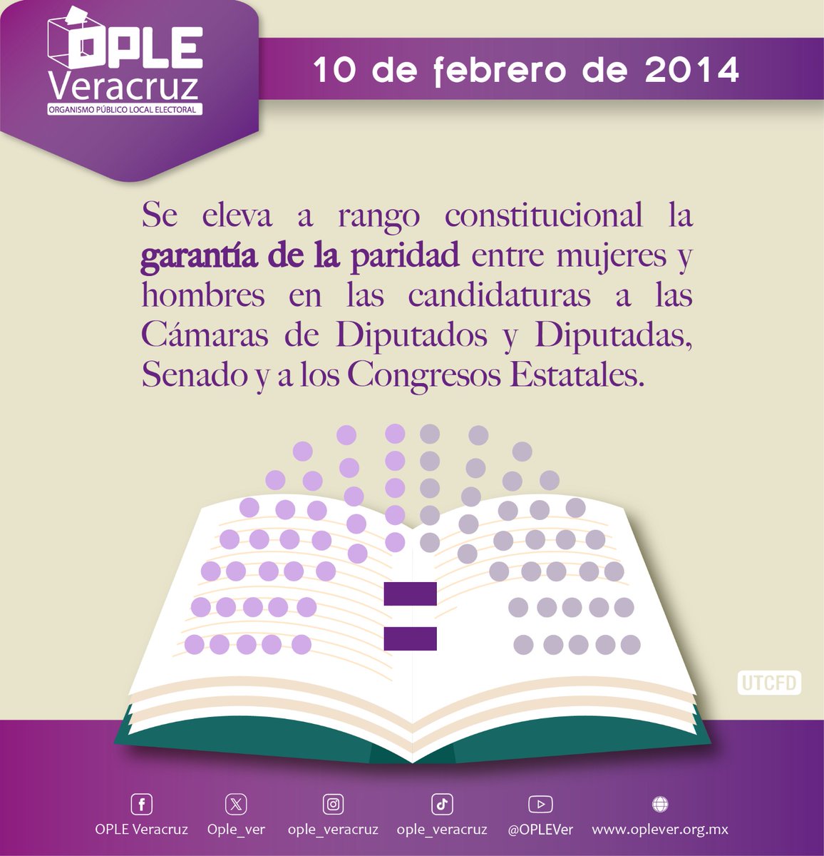 A 12 años de la reforma en materia de #paridad de género, cabe celebrar que la representación política de las mujeres es un derecho que, con el paso del tiempo, se ha fortalecido pero, sobre todo, garantizado.

Hoy recordemos que la democracia sin mujeres no es democracia. 🌍💜
