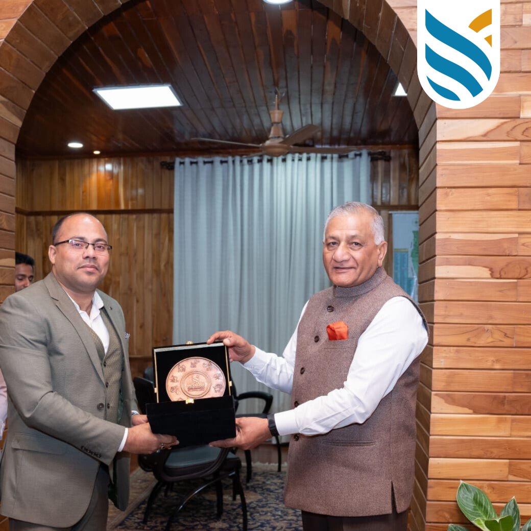 medhaviskills's tweet photo. Shri @KuldipSarmaMSU our Co-Founder &amp; Pro-Chancellor, met Hon’ble Governor of Mizoram @Gen_VKSingh  to discuss strengthening the skilling ecosystem, empowering youth, and advancing industry-aligned education in Mizoram

#SkillDevelopment #MSU #Mizoram https://t.co/DgaqJV97Xe