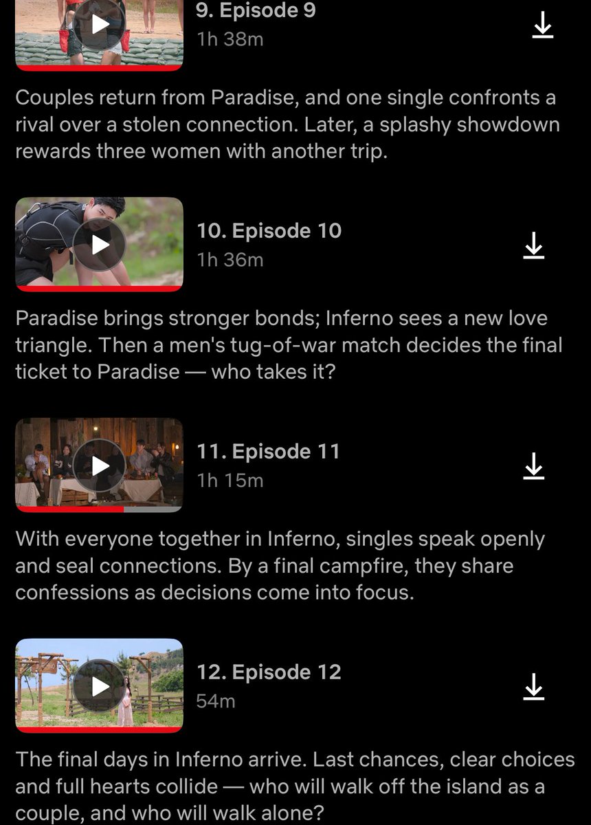 Netflix why couldn’t u make the last episode to be almost 2hrs. Like why out of all the episodes the last one had to be the shortest?! 

#SinglesInfernoS5 
#netflix