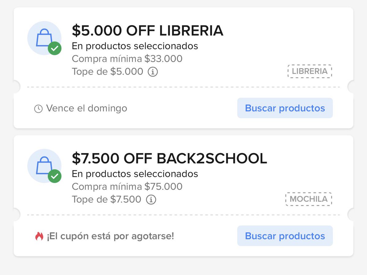 tbdescuentos's tweet image. mercadolibre.com/sec/19v3hG5
Cupones extras para usar en mercado libre 

#mercadolibre #mercadolibrearg #cupon #cupones #mercadolibreargentina #argentina #utilesescolares