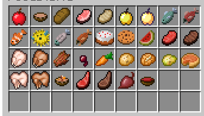 cortomicca's tweet photo. @lebnk2 @addmeoncomputer am i a nazi for making this small resource pack for older releases that replicates the old outlines for new-ish food items 🥺 https://t.co/YmqjCtriMp