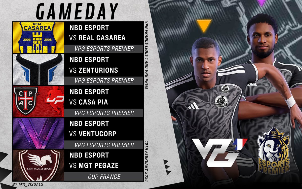 neverbackdowncp's tweet image. 𝐅𝐑𝐀𝐍𝐂𝐄 𝐄𝐓 𝐄𝐔𝐑𝐎𝐏𝐄 🇫🇷🇪🇺

🆚@AcademyCasarea
🆚@ZenturionsES
🆚@growupesports
🆚@Ventucorp
🆚@PGZesport

𝐍𝐄 𝐉𝐀𝐌𝐀𝐈𝐒 𝐑𝐄𝐂𝐔𝐋𝐄𝐑 ⚔️

#NeverBackDown #NBD #ClubPro #FC26