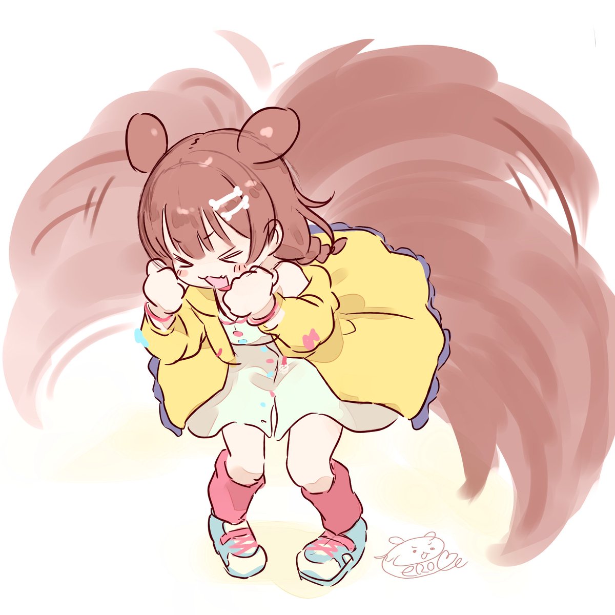 もじないばーじょん しっぽぶんぶん
#できたてころね #戌神ころね 