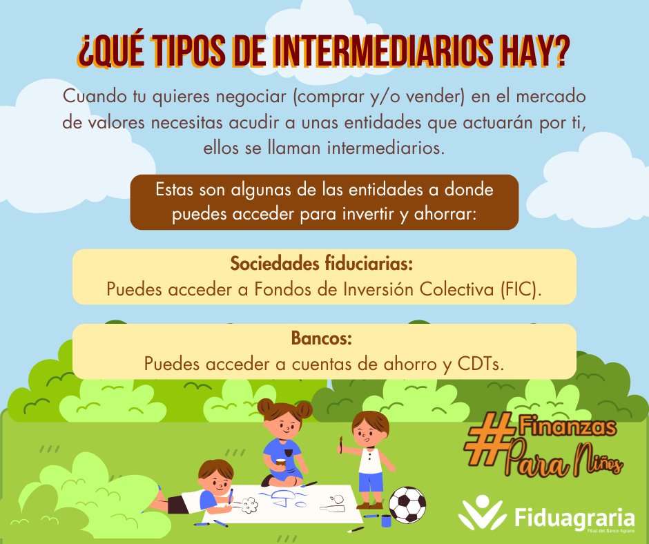 📝 ¿Qué Tipos de Intermediarios Hay? 🏦
#FiduciaParaNiños #EducaciónFinanciera