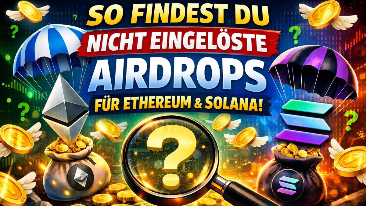In diesem Video zeige ich dir, wie du Airdrops für deine Ethereum oder Solana-Wallet findest, die du vielleicht noch nicht eingelöst hast 👀 
Neu in den Blockexplorern: „Cards“ - dort siehst du u.a. Airdrops, für die deine Wallet berechtigt ist. 
Video: youtube.com/watch?v=SHKUpr…