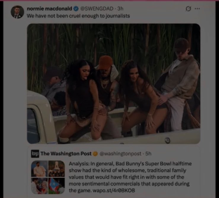 whybother1516's tweet photo. @TitusAugustin15 @mjfree The NFL and and media trying to say the show was family oriented and wholesome is disappointing… https://t.co/xK4hwYWlYf
