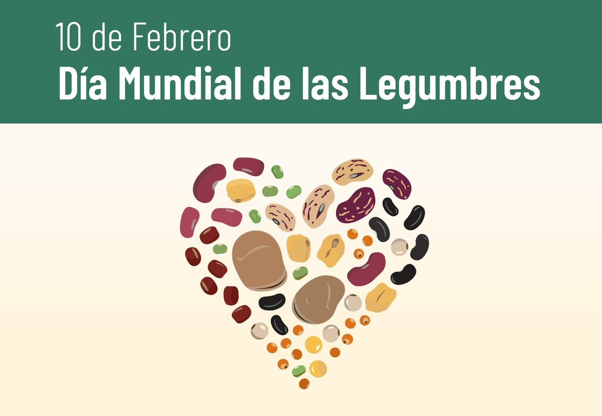 El 10 de febrero se celebra el Día Mundial de las Legumbres,  una fecha relativamente reciente. Se estableció como efeméride  reconocida en diciembre de 2018 y se celebró por primera vez en 2019.