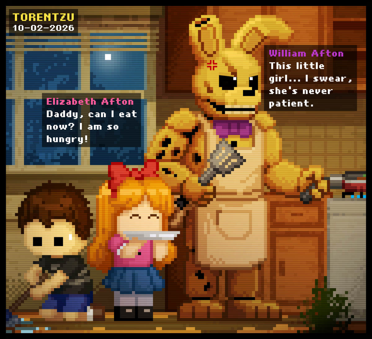 _torentzu_'s tweet photo. FNAF 4 - Cooking (ibisPaint X) #FNAF https://t.co/3a1mK3P52O