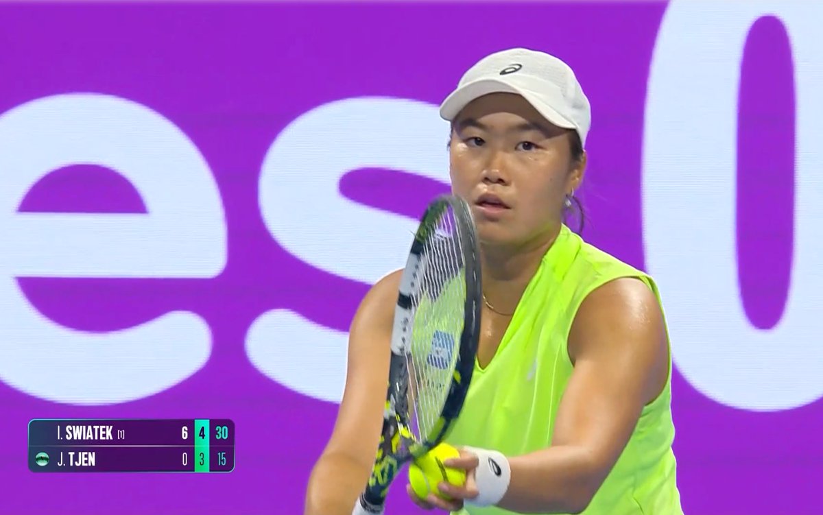 Janice Tjen loses to Iga Swiatek in R2 of Doha, 0-6, 3-6. 

Despite the scoreline, the second set was actually pretty competitive—Janice was able to return better, read Iga's serve more accurately, and employ her forehand to dictate some of the points from the baseline. We also