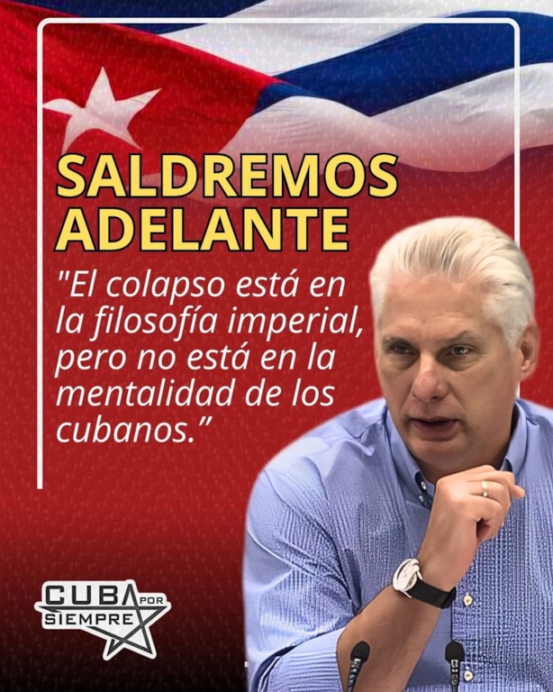 #CubaEstáFirme 
#GarantizamosLaFuerzaLaboralConstructora

La firmeza de nuestro máximo líder, su compromiso con el pueblo y la entrega total como Presidente nos hace  sentir protegidos, seguros e invencibles.
 "¡Fuerza Presidente que el pueblo lo sigue!"