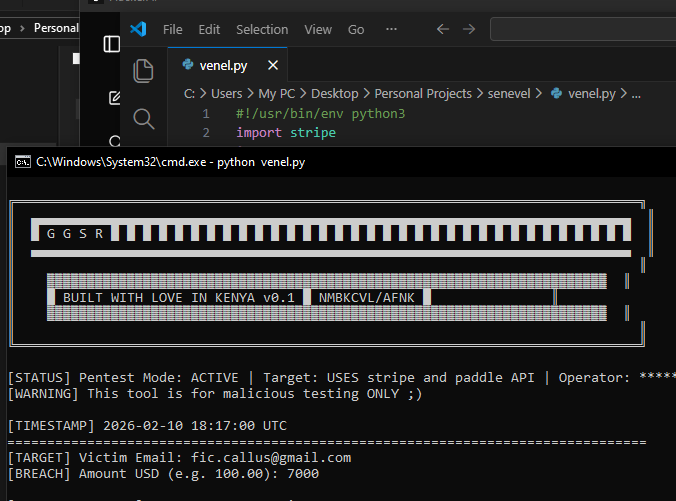 I'm steering right into criminal activities and making a carding tool
will deploy a GUI version on ggsr.kihumba.com

Buy 'GGSR Premium' for $500/month or $6,000/year and get 70 cents on the shilling( 70% cashback in $USDT)