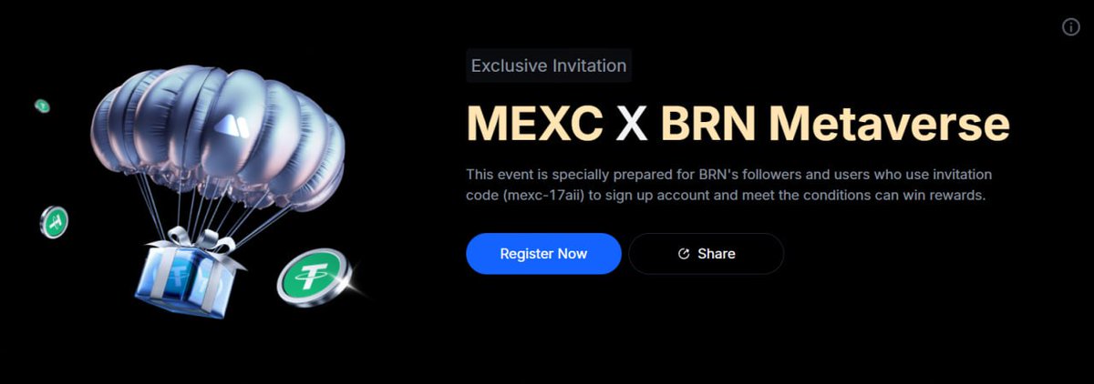 🥁 <a href="/MEXC_Official/">MEXC</a> x $BRN 

🎁 MEXC has a gift for the $BRN community! 
Complete the tasks to earn up to 40 USDT in $BRN. The event is LIVE now. 

How to join 👇🏼
#Airdrop #Giveaway