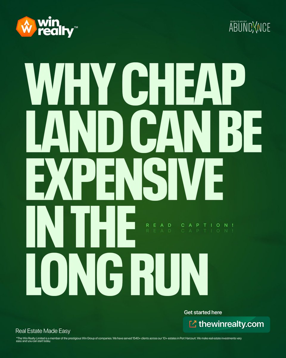 Cheap land can be very expensive in the long run. Here’s why 🧵