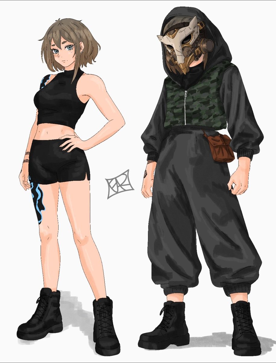 farfallamean's tweet photo. Full body art of my #GACHIAKUTA oc Yoomi! And some silly chibi's of her masked-self. #gachiakutaoc #gachioc https://t.co/GaeItFgGjG