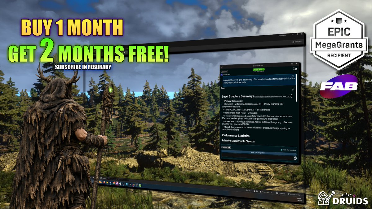 🚀 Sage AI is featured on Fab.com Home Page today.

To celebrate:
👉 Buy 1 month
👉 Get 2 months free
(February only)

Proud Epic MegaGrant recipient.

🎥 youtu.be/0wbXBhVq3mk
#CreatedwithFab #UnrealEngine <a href="/fab/">Fab</a>