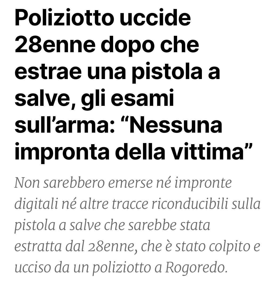 Mettono lo scudo penale alle forze dell'ordine. Dicono che altrimenti "non riescono a lavorare".