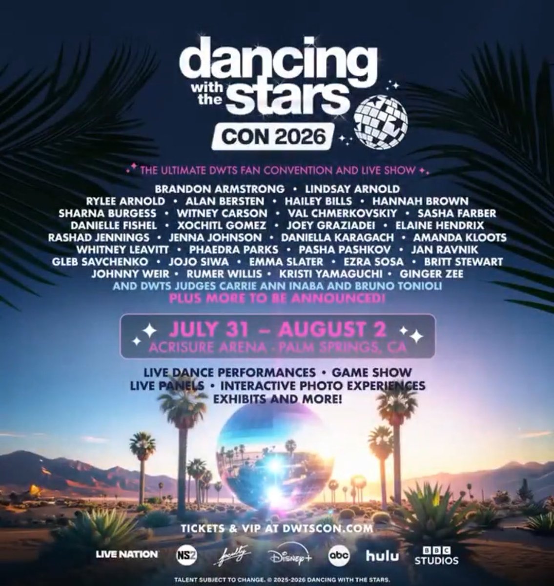 HoughKin's tweet image. The first ever DWTS fan con!! Here are all the pros who will be there plus the judges CAI and Bruno will be there. This summer from July 31st to August 2nd! Whose excited? Who is going? 

#dwts