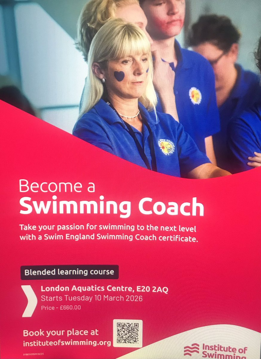 Few places available swim coach course book now!.
Link instituteofswimming.org/course/1011cki…
Tutor Ron Philpot
