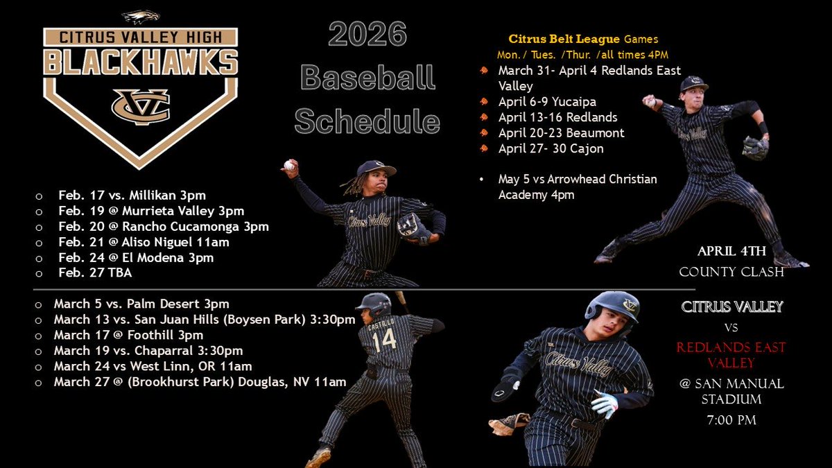 Citrus Valley HS Baseball tweet media