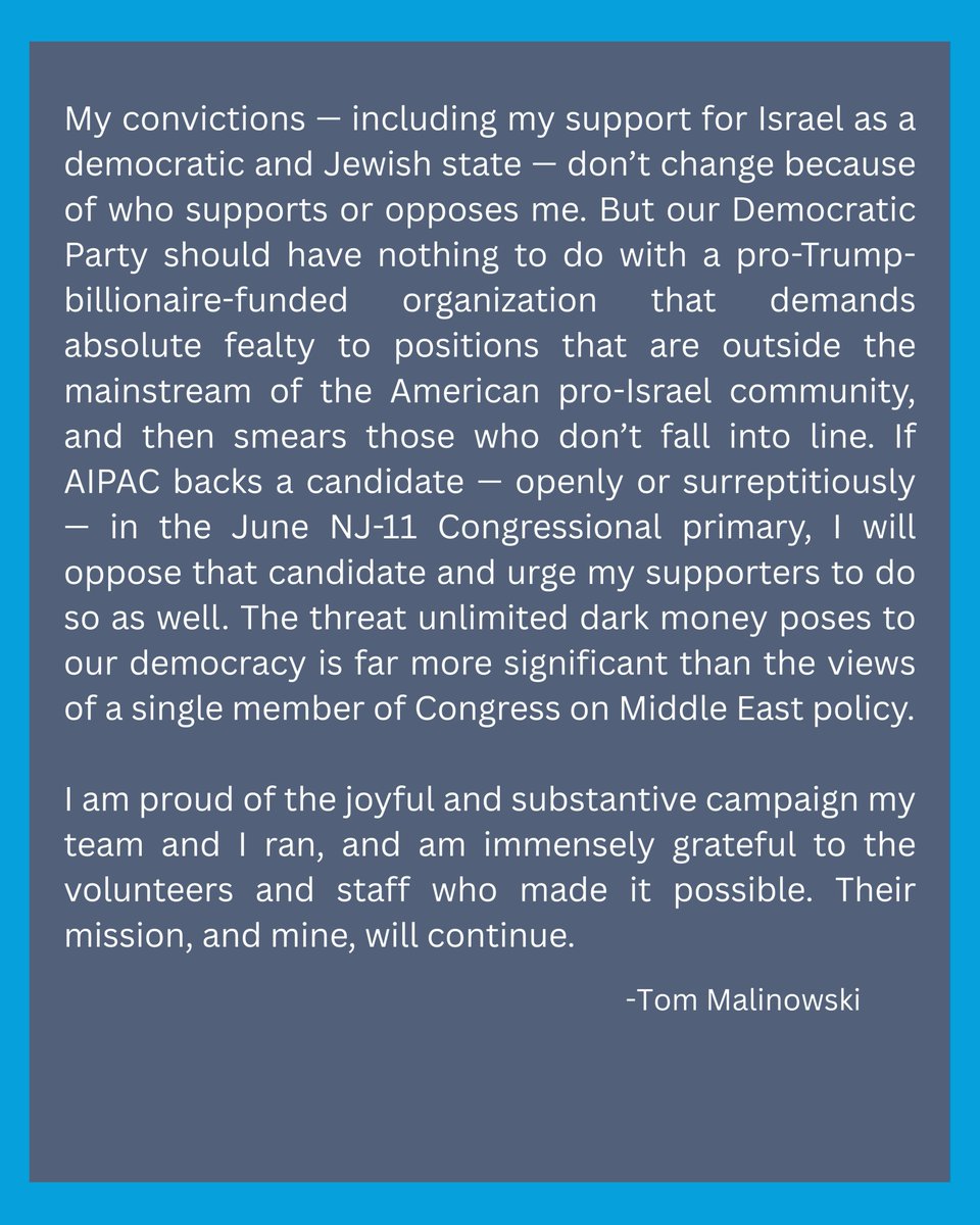 I spoke with Analilia Mejia this morning and congratulated her on her win in our primary. See my full statement below.

I will be forever grateful to everyone who supported and believed in me in this race, and in the fight for our democracy that must go on!
