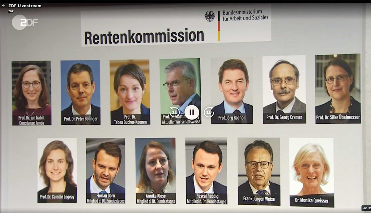 Wie ist zu verstehen, dass alle 13 Mitglieder der  #Rentenkommission jeweils #Beamte sind, die weder in die Rentenkasse einzahlen noch jemals auf sie angewiesen sind, weil sie stattdessen Pensionen mit höherem 'Renten'-Niveau beziehen, <a href="/baerbelbas/">Bärbel Bas</a> ?
bmas.de/DE/Soziales/Re…