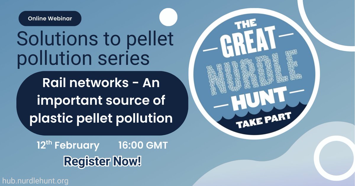 greatnurdler's tweet photo. Don't forget to register for this weeks #webinar!🎥

Join us and guest speakers as we explore why rail networks are an important but often overlooked source of pellet loss, how local communities are calling for change &amp; what are the solutions👉 https://t.co/KlJknLR5Da

#nurdles https://t.co/dibOqZZLC9