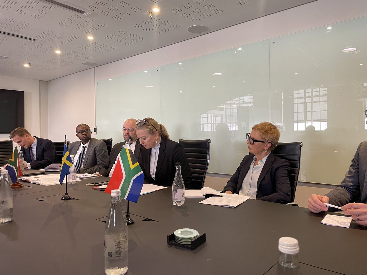 Mining Indaba sidelines. || I met with my Swedish counterpart to reflect on our decades long trade relations &amp; cooperation. We discussed supply of value added critical minerals, domestic capital markets, &amp; the upcoming binational commission of 2027.