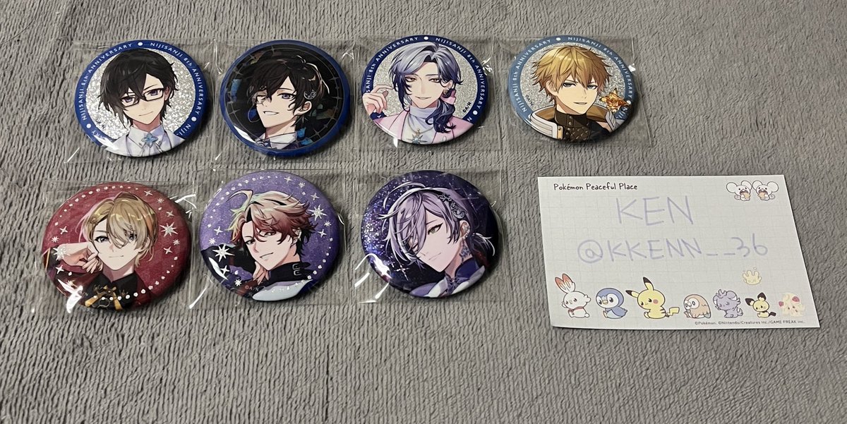 交換】にじさんじ 8周年 Aグループ 缶バッジ IMPACT VOLTACTION 3SKM