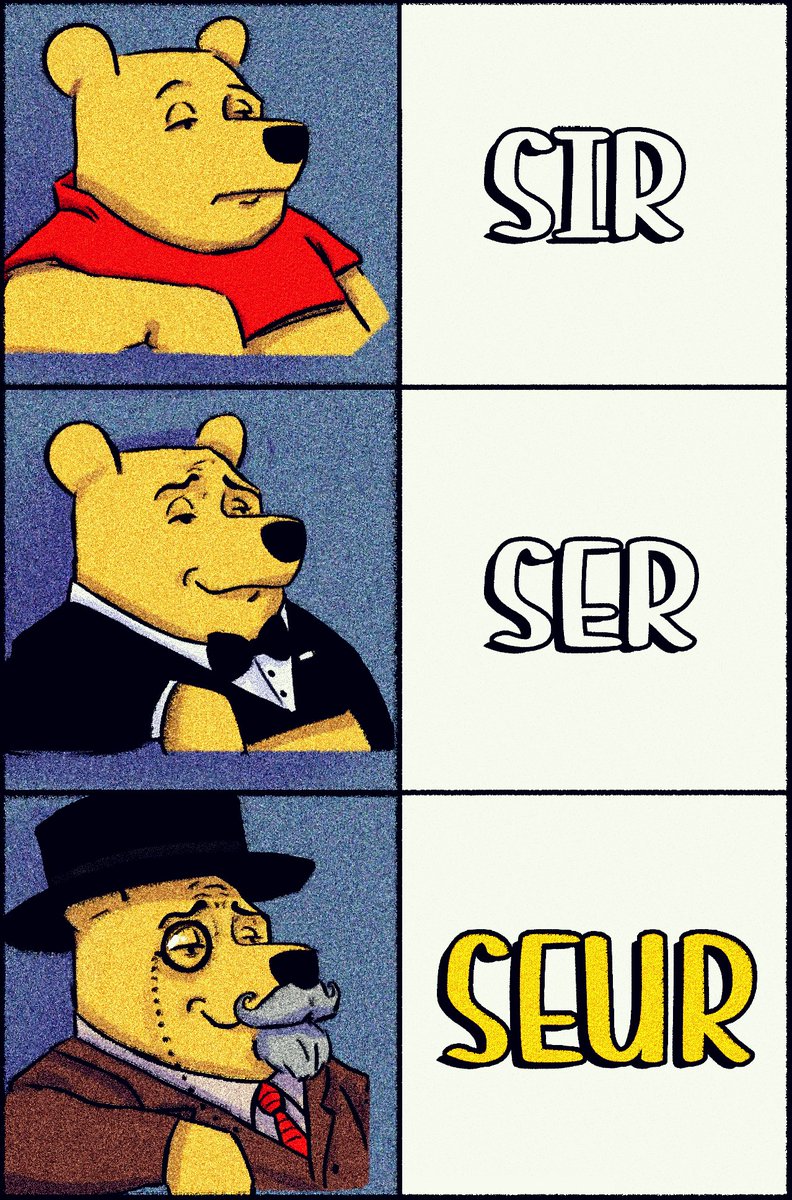 meme's tweet image. Seur.