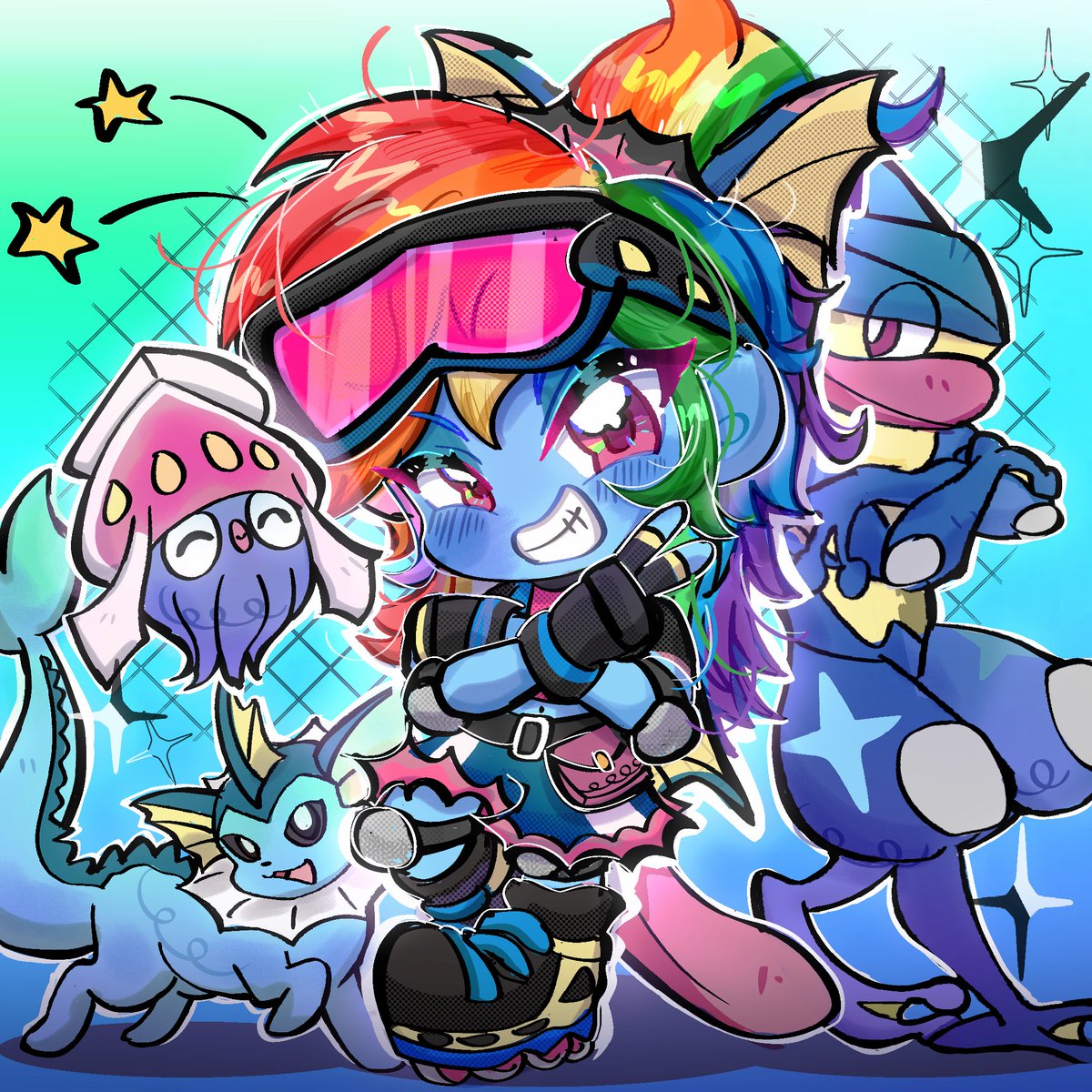 🩵🌈🛼
#RainbowDash #mlp #pokemon