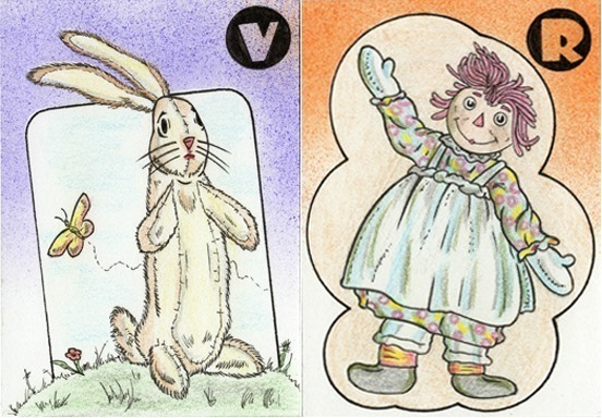 macandtrouble's tweet image. Today, February 10 is STUFFED TOY DAY !
Get out your toys and dolls, and have a great day !!
Here's the Velveteen Rabbit and Raggedy Ann I did for the "Artist's Choice" set from Viceroy Cards !!
#stuffedtoys #stuffedtoyday #sketchcards #comics #velveteenrabbit #raggedyann #toys