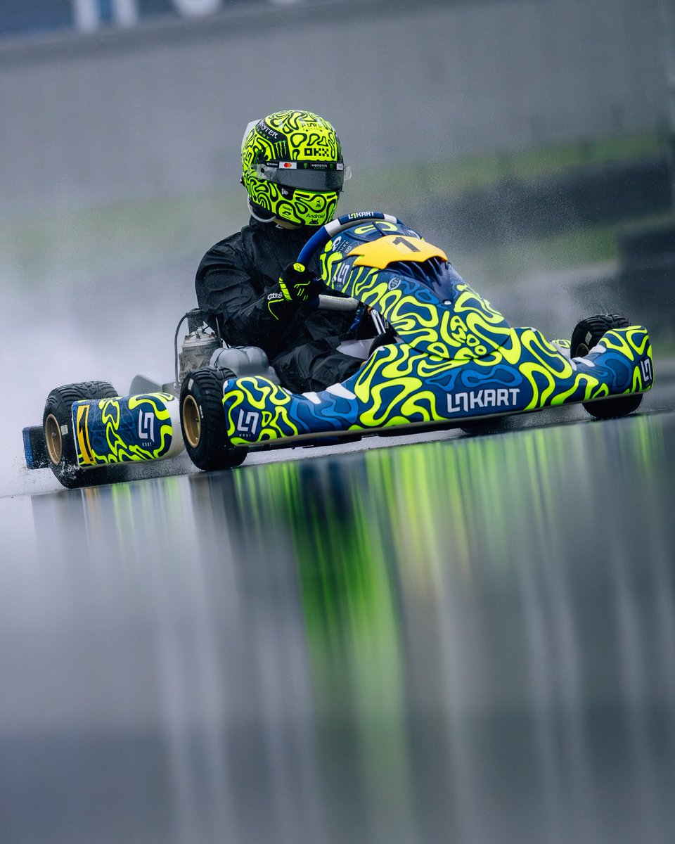 LN4's tweet photo. Something new for 2026 💚 Lando with his special edition @LNRacingKart to celebrate his world championshippp https://t.co/2kNmYIKuCx