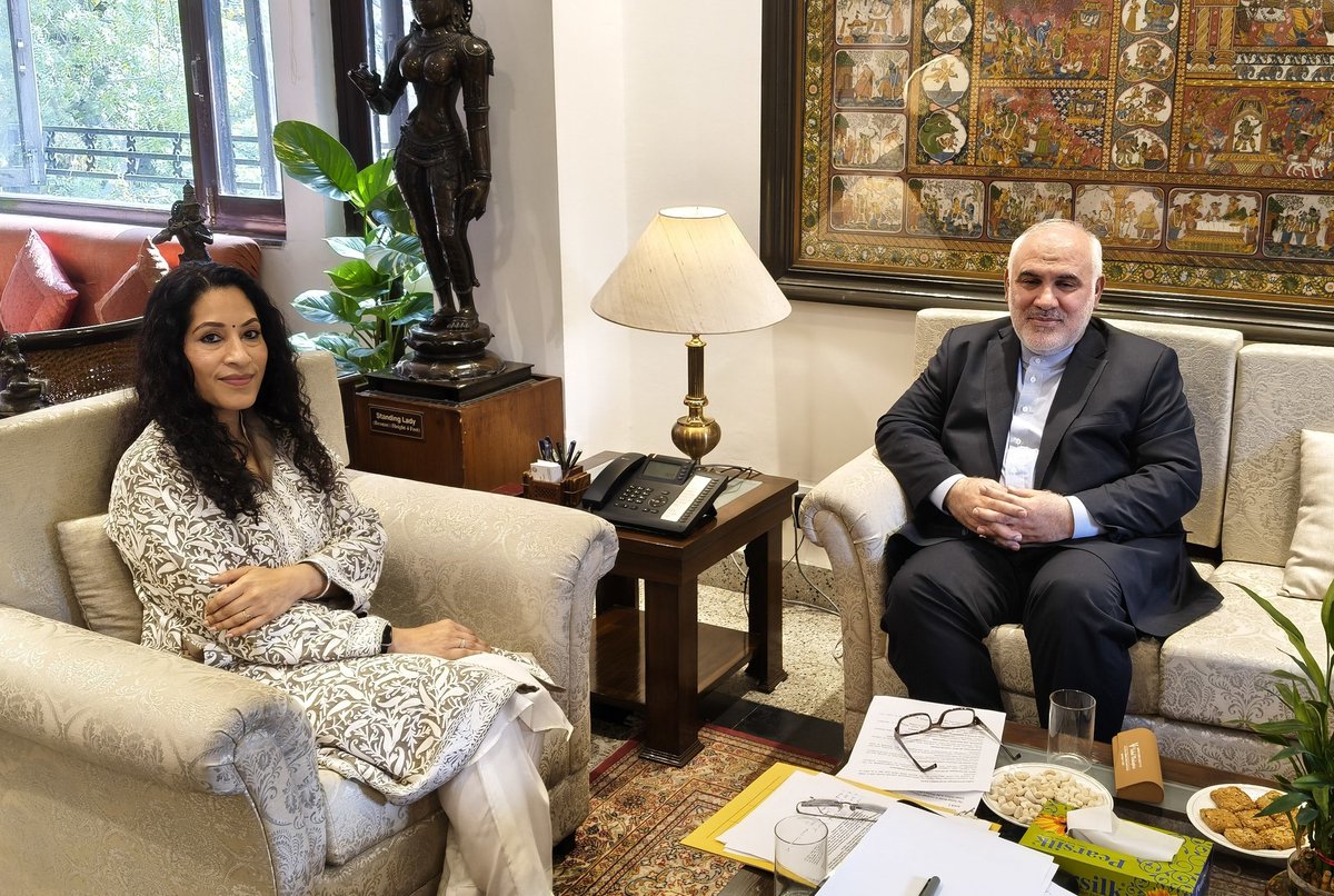 Today, I had the honor of meeting Mrs. Nandini Singla, Director General of the <a href="/iccr_hq/">ICCR</a>. #Iran and #India share deep historical and cultural roots, and I firmly believe that cultural cooperation forms the foundation and cornerstone for collaboration in other fields as well.