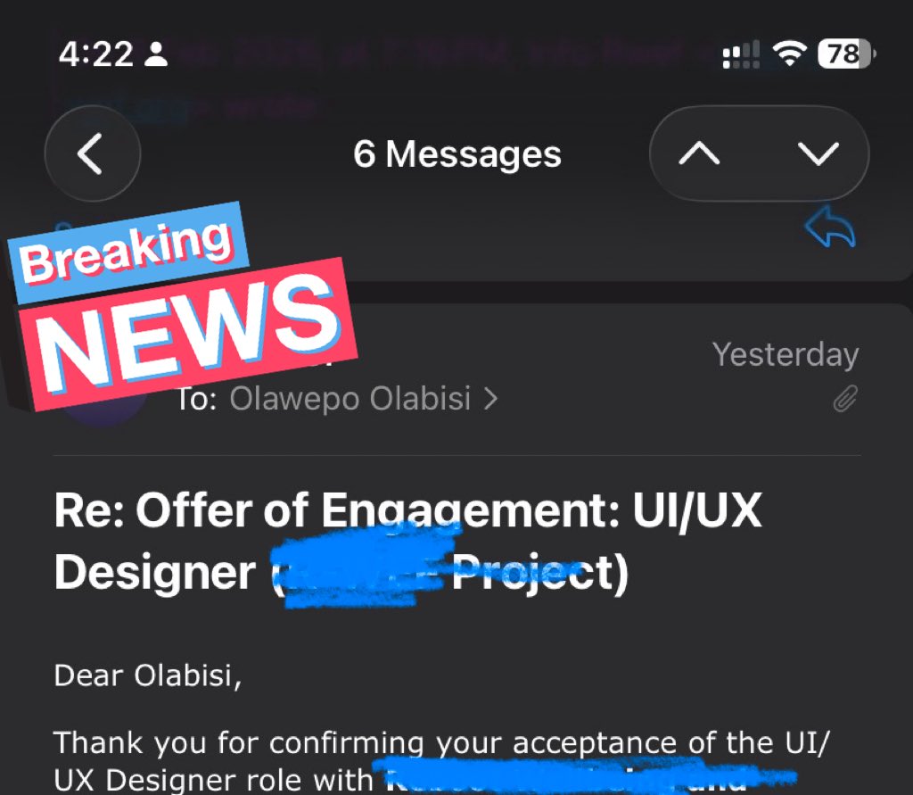 Job secured ✅
God did