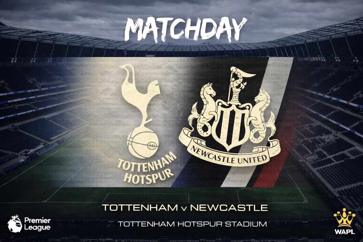 WeArePLeague's tweet image. ◉ Premier League • Rodada 26 

Matchday 

🕟 4:30pm 

🏟 Tottenham Hotspur Stadium 

⚪️ Tottenham v Newcastle ⬛️ 

📺 TNT Sports UK 🇬🇧 • ESPN 4 🇧🇷 

🏆 #PremierLeague 

#WithPride 

#TOTNEW 

#WAPL