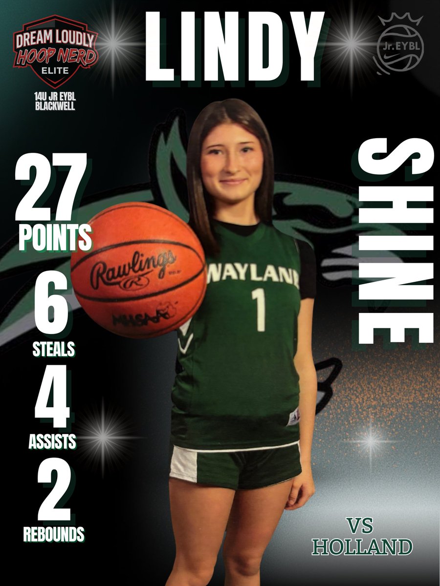 🔥 LINDY SHINE SHOWED OUT 🔥

27️⃣ points
6️⃣ steals
4️⃣ assists
2️⃣ rebounds

Big-time performance vs Holland 💪🏀

#DreamLoudlyBasketball