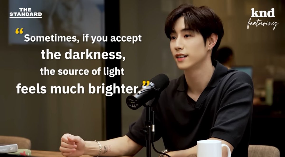 When asked about who or what has been a source of strength, light, and brightness, GOT7’s Mark Tuan shared:

"My source of light is definitely love ones, family, friends, the fans, my members… But I think the source of light sometimes comes with you accepting the shadows too"