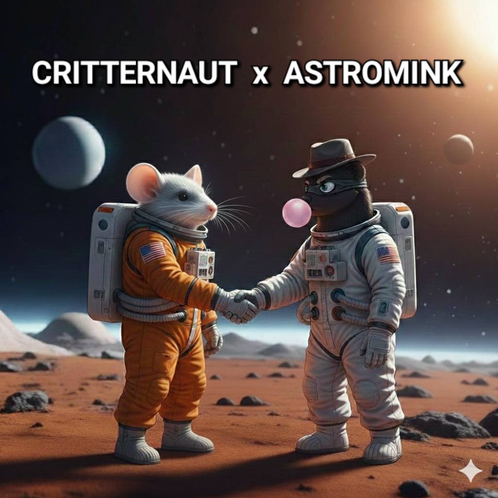 New developments in full support of <a href="/1juliemom/">Juliemom | Mighty Moles of Matic</a> <a href="/BurnItJuliemom/">Juliemom | Crazy Critters of Cronos</a> and the #NautsUp movement! 🚀

1️⃣ Anyone holding a Critternaut or AstroMink can now claim their respective role inside the Cartel's Discord to join a Battleground tournament taking place every Thursday until someone