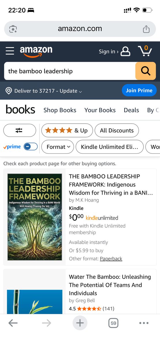 Minhkhaihoang's tweet photo. When you search for "Bamboo Leadership", you find the Framework.
I am thrilled to see "The Bamboo Leadership Framework" ranking as the #1 Search Result on Amazon for our core topic!
👉 Get the #1 book on Bamboo Leadership here: https://t.co/JgqGyLH8h7
#Leadership #AmazonRank https://t.co/eIZzvUAktN
